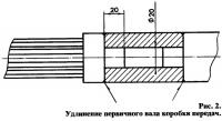 Рис. 2. Удлинение первичного вала коробки передач