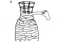 3. Покрытие полосками ткани