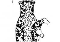 5. Обклейка вазы оберточной бумагой