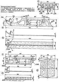 Детали трехполозных саней