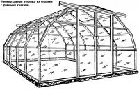 Многоугольная теплица из сплавов с равными скатами