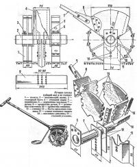 Общий вид и схема ручной сеялки