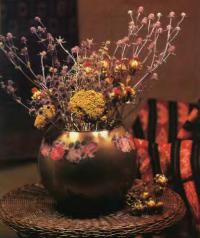 Полученная ваза с цветами