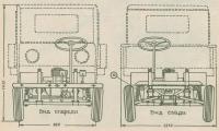 Размеры спереди и сзади