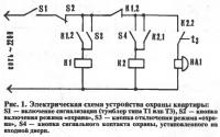 Рис. 1. Электрическая схема устройства охраны квартиры