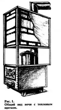 Рис. 1. Общий вид печи с тепловым щитком