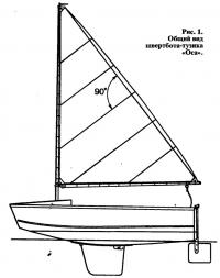 Рис. 1. Общий вид швертбота-тузика «Оса»