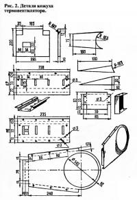 Рис. 2. Детали кожуха термовентилятора