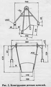 Рис. 2. Конструкция детских качелей