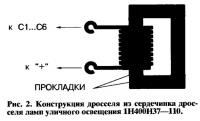 Рис. 2. Конструкция дросселя