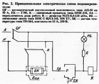 Рис. 2. Принципиальная электрическая схема водонагревателя