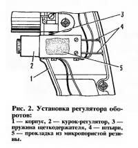 Рис. 2. Установка регулятора оборотов