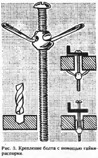 Рис. 3. Крепление болта с помощью гайки-распорки