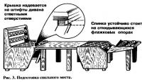 Рис. 3. Подготовка спального места