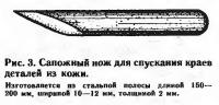 Рис. 3. Сапожный нож для спускания краев деталей из кожи