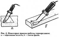 Рис. 4. Некоторые приемы работы терморезаком