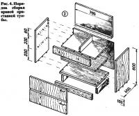Рис. 4. Порядок сборки правой приставной тумбы