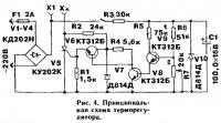 Рис. 4. Принципиальная схема терморегулятора
