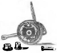 Рис. 8. Опорный диск с тормозными колодками и втулками