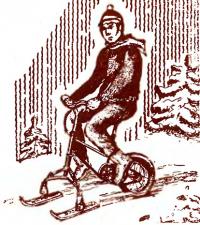Рисунок снегохода на базе велосипеда