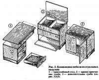 Рнс. 2. Компоновка мебели из отдельных модулей