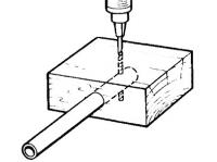 Сверление отверстия в прутке